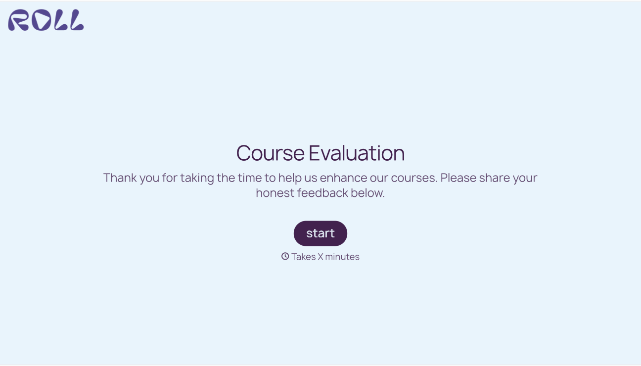 Course Evaluation Form Template