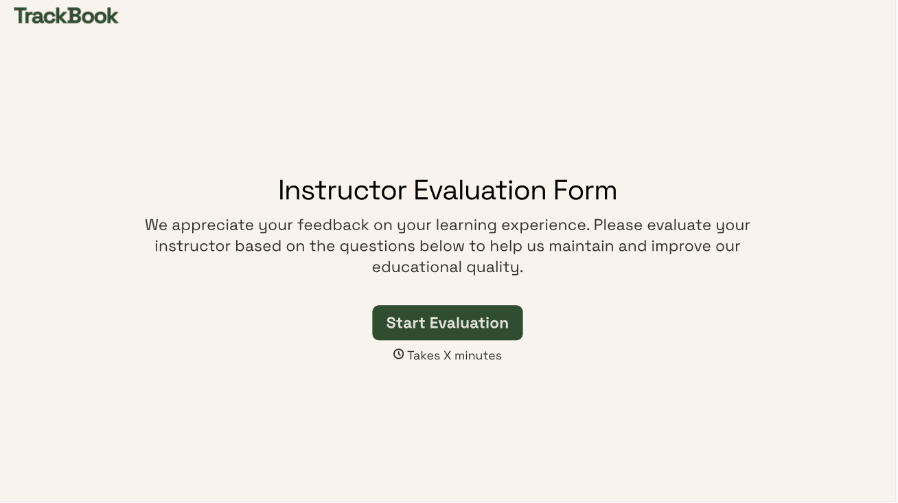 Instructor Evaluation Form Template