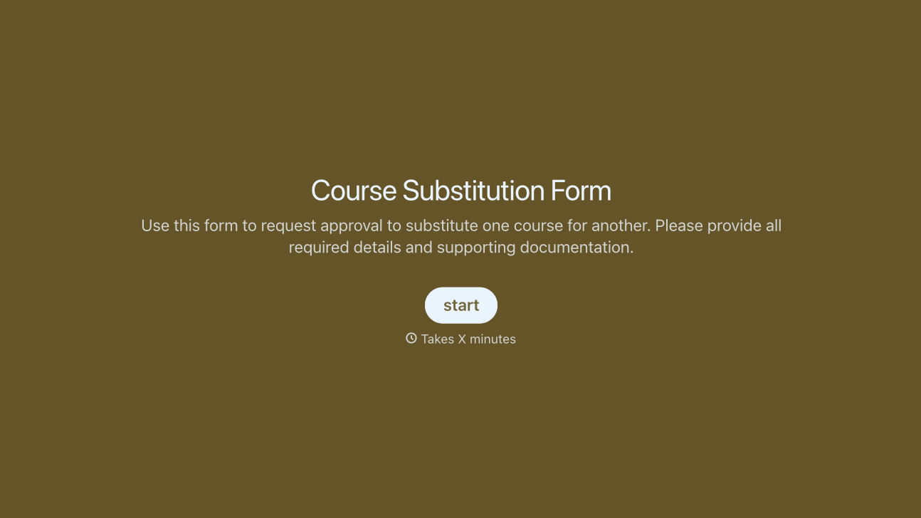 Course Substitution Form Template