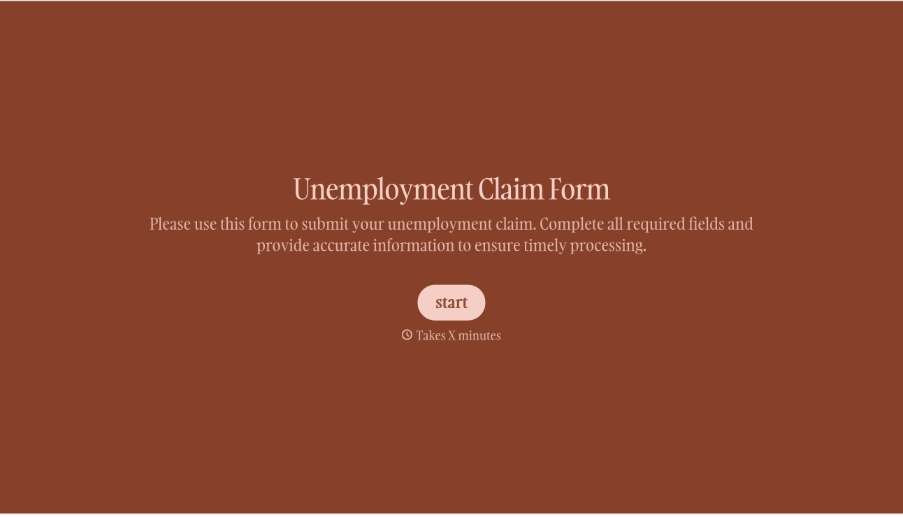Unemployment Claim Form Template