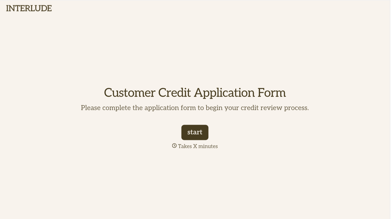 Customer Credit Application Form Template