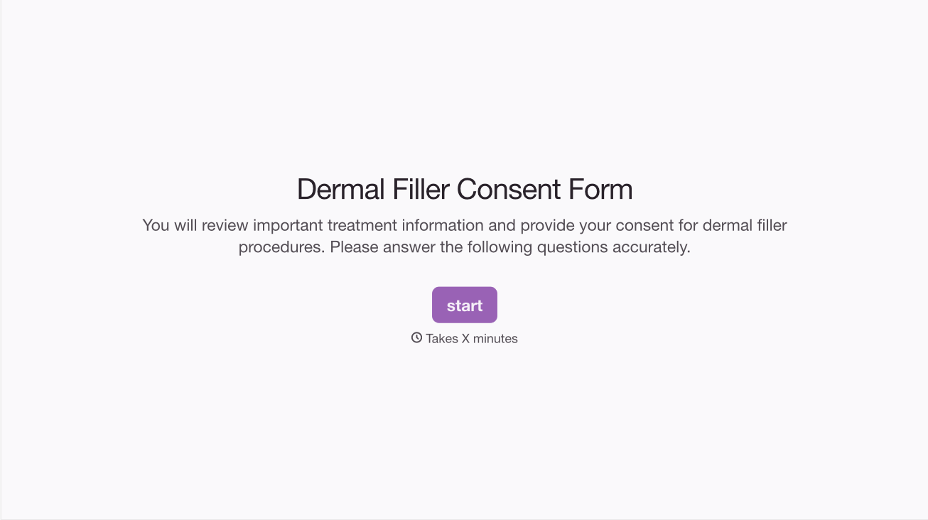 Dermal Filler Consent Form Template