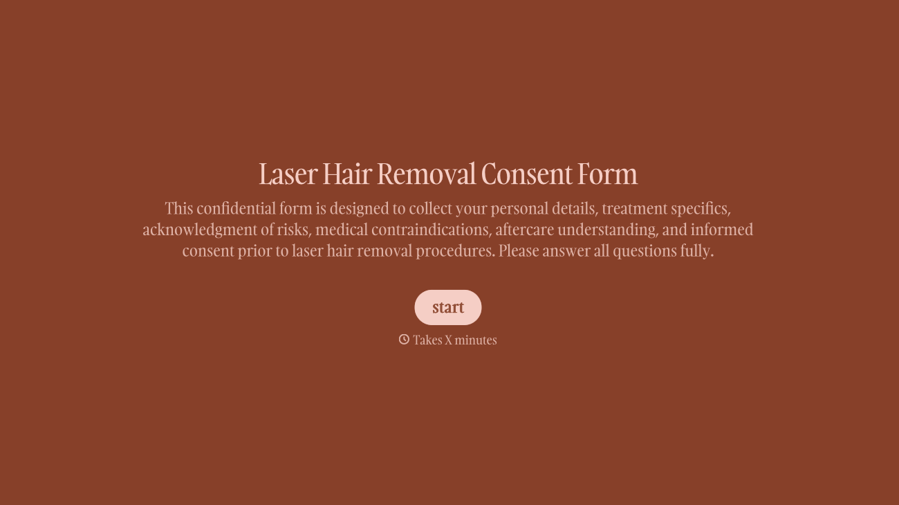 Laser Hair Removal Consent Form Template