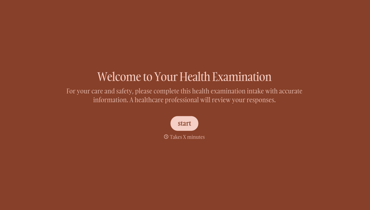 Health Examination Form Template