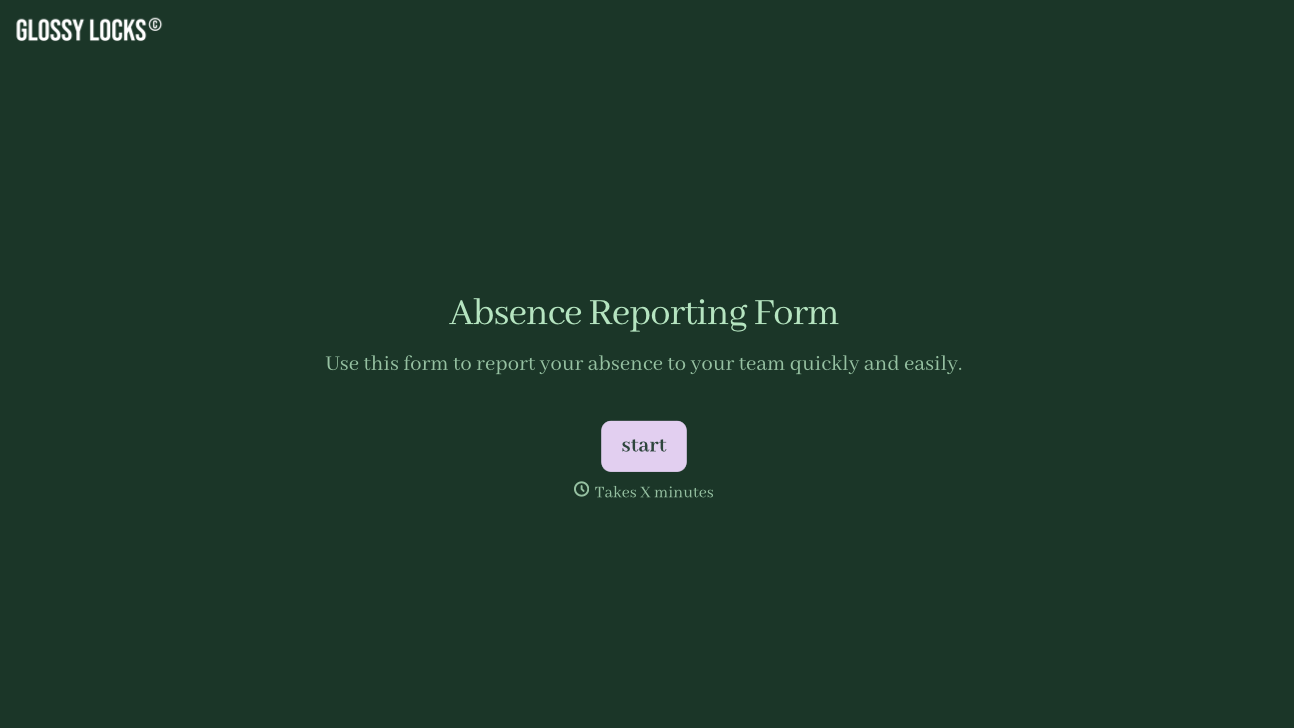 Absence Reporting Form Template