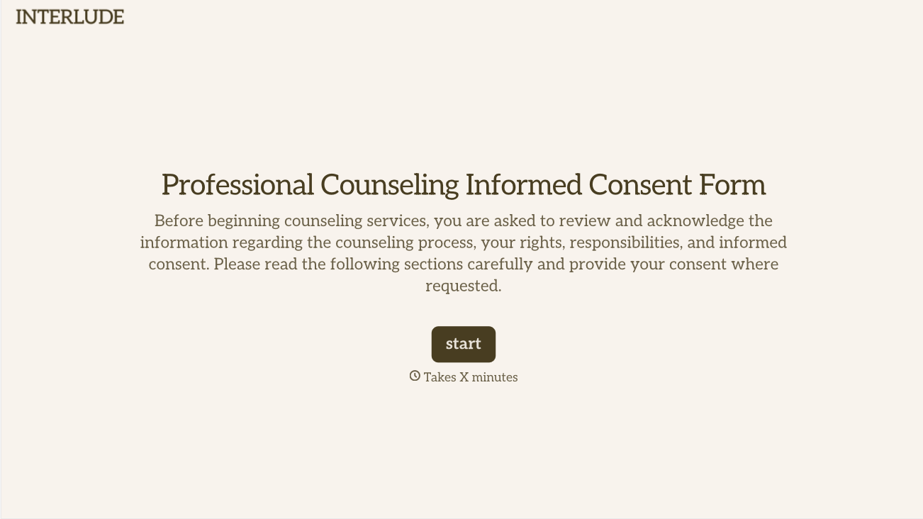 Professional Counseling Informed Consent Form Template