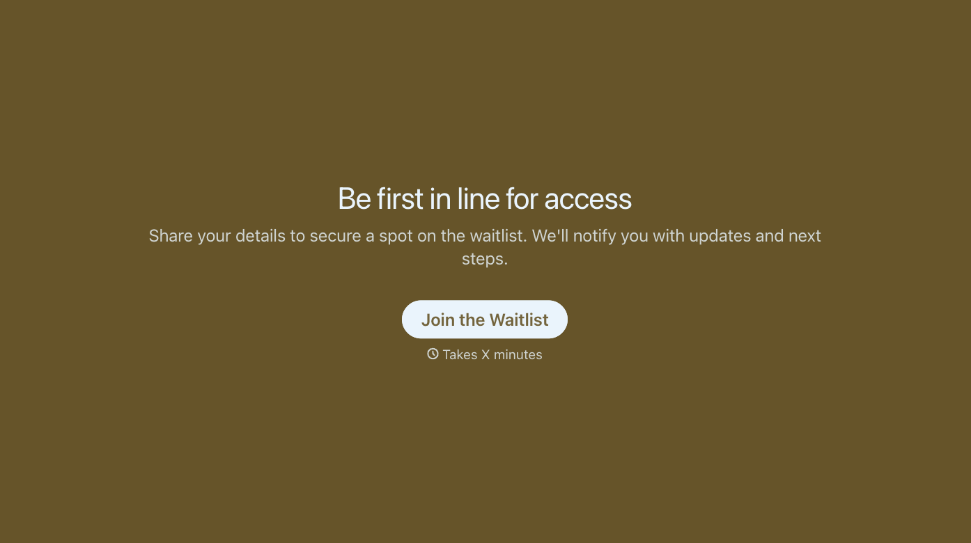 Waitlist Form Template