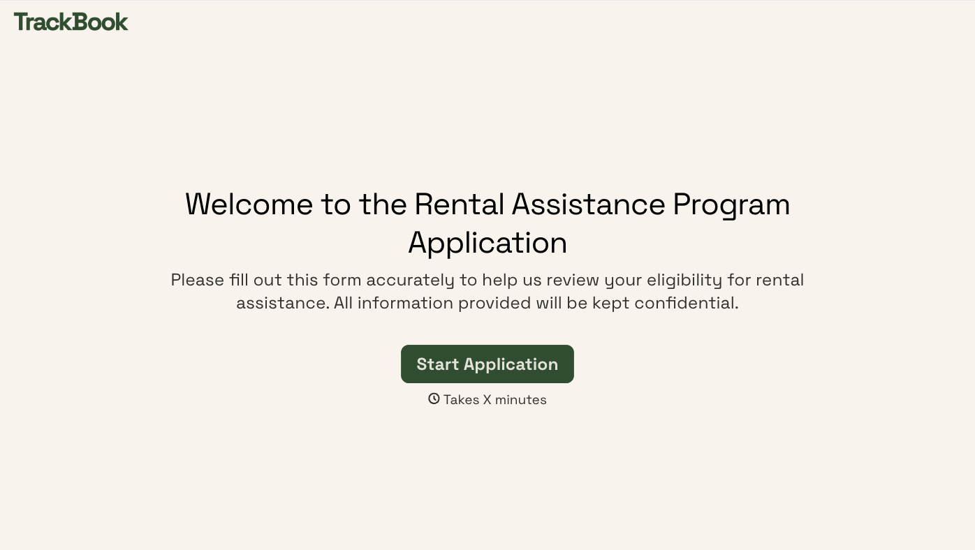 Rental Assistance Program Application Form Template