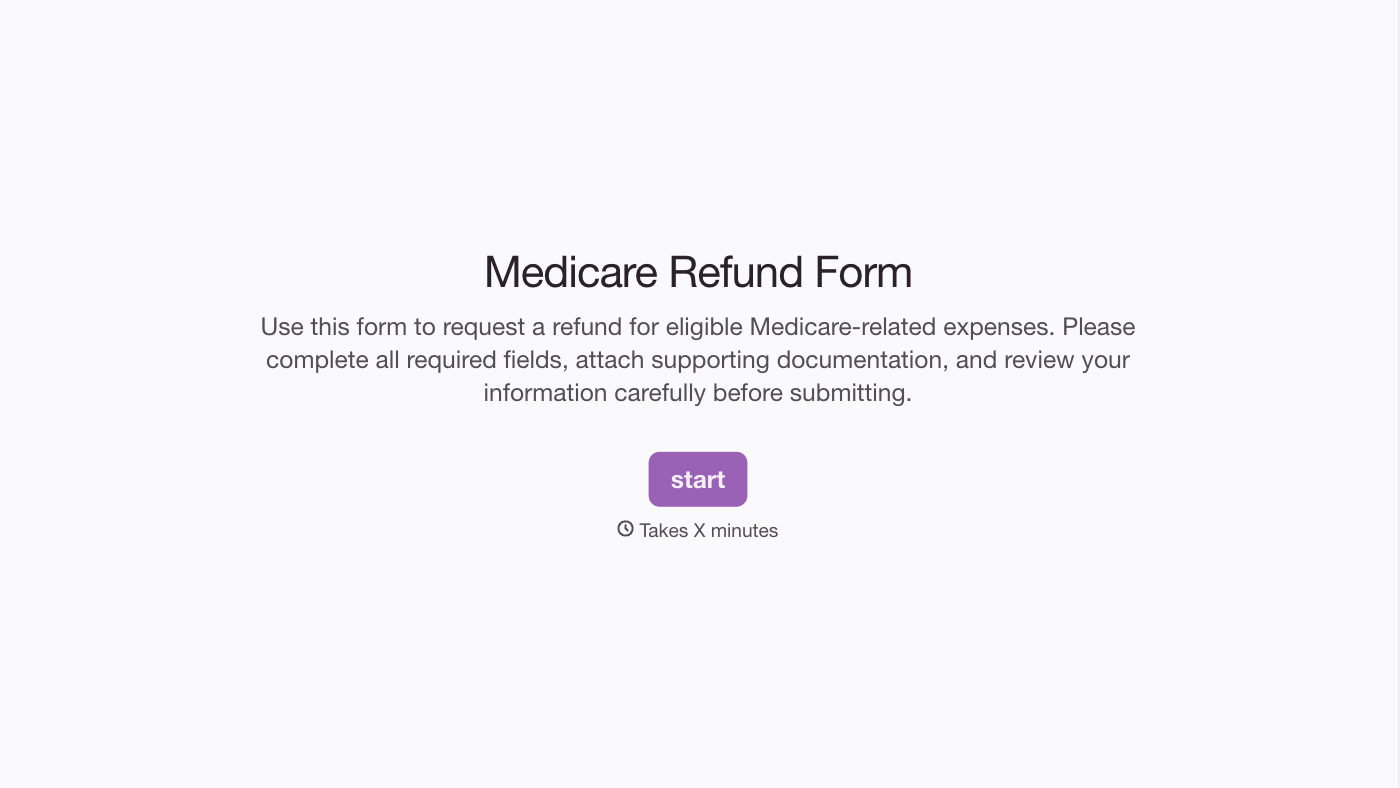 Medicare Refund Request Form Template