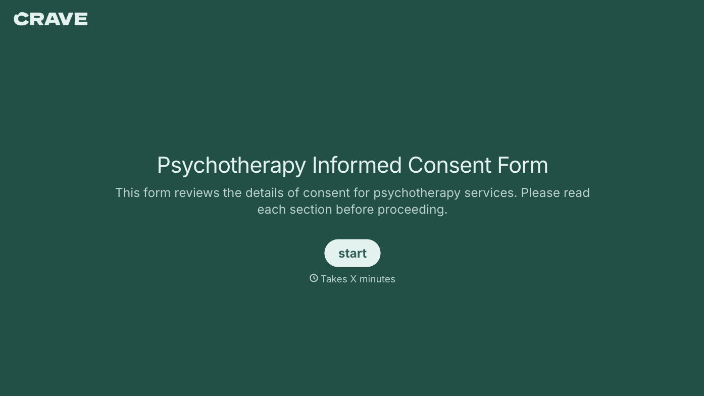 Psychotherapy Informed Consent Form Template