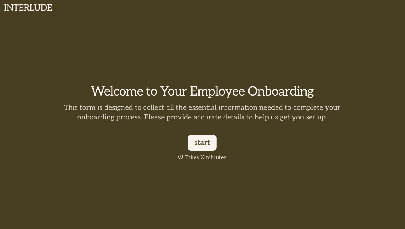 New Employee Details Form Template