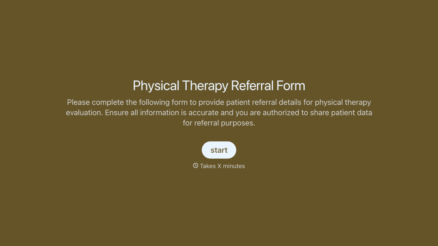 Physical Therapy Referral Form Template