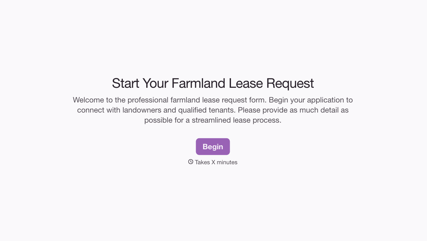 Farm Land Lease Form Template