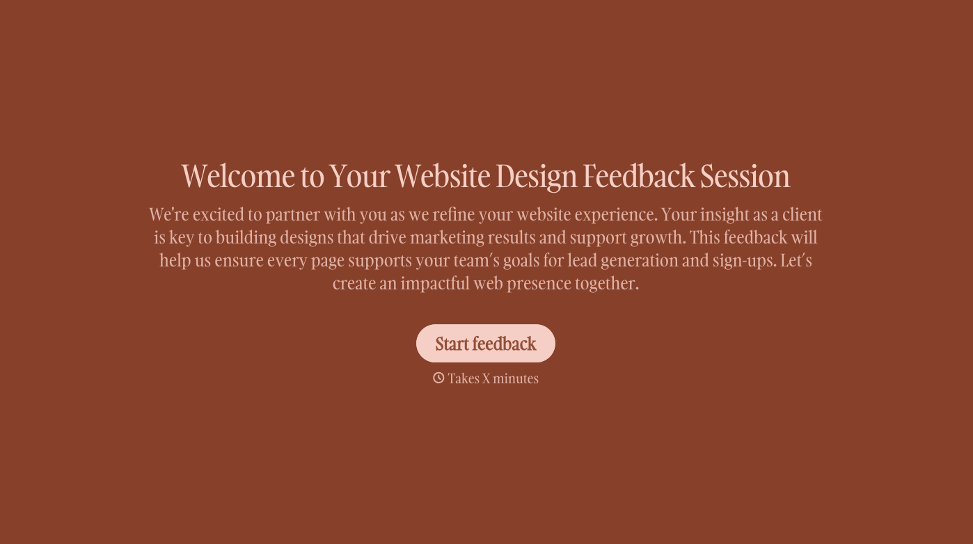 Client Website Design Feedback Form Template
