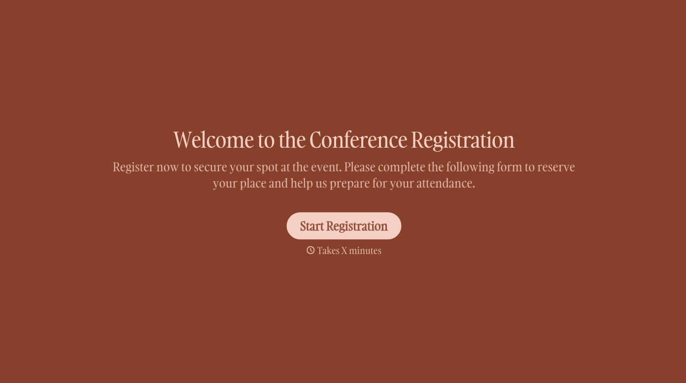 Conference Registration Form with Payment Form Template