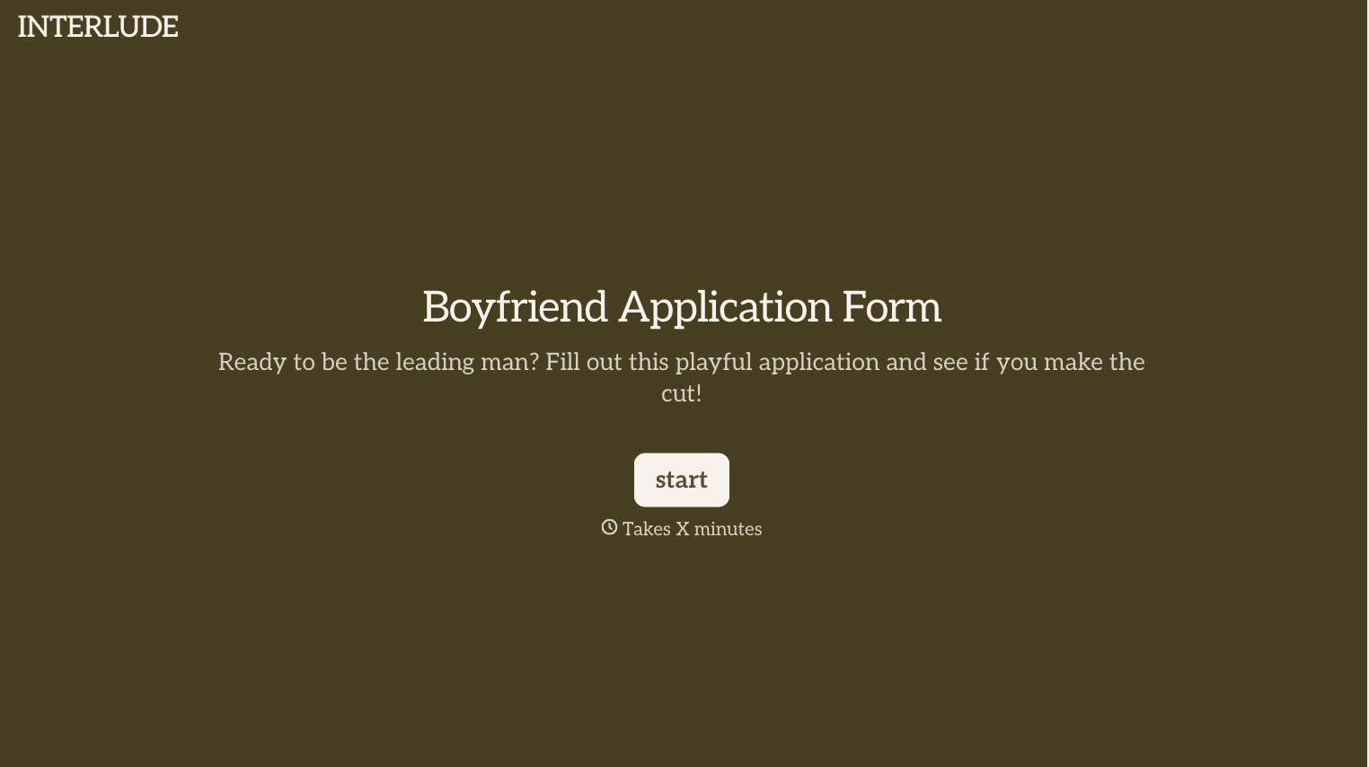 Boyfriend Application Form Template