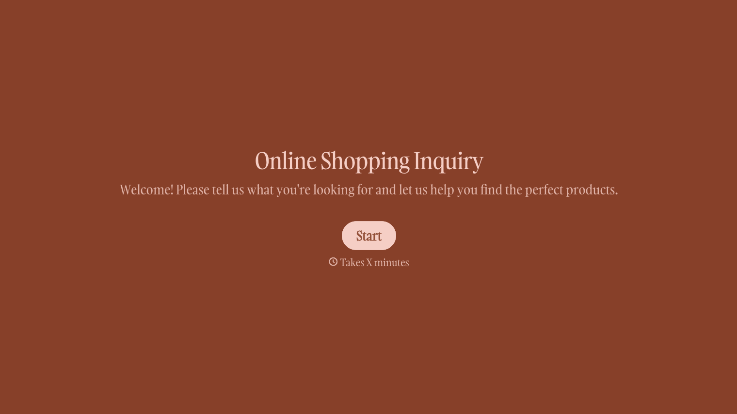 Online Shopping Form Template