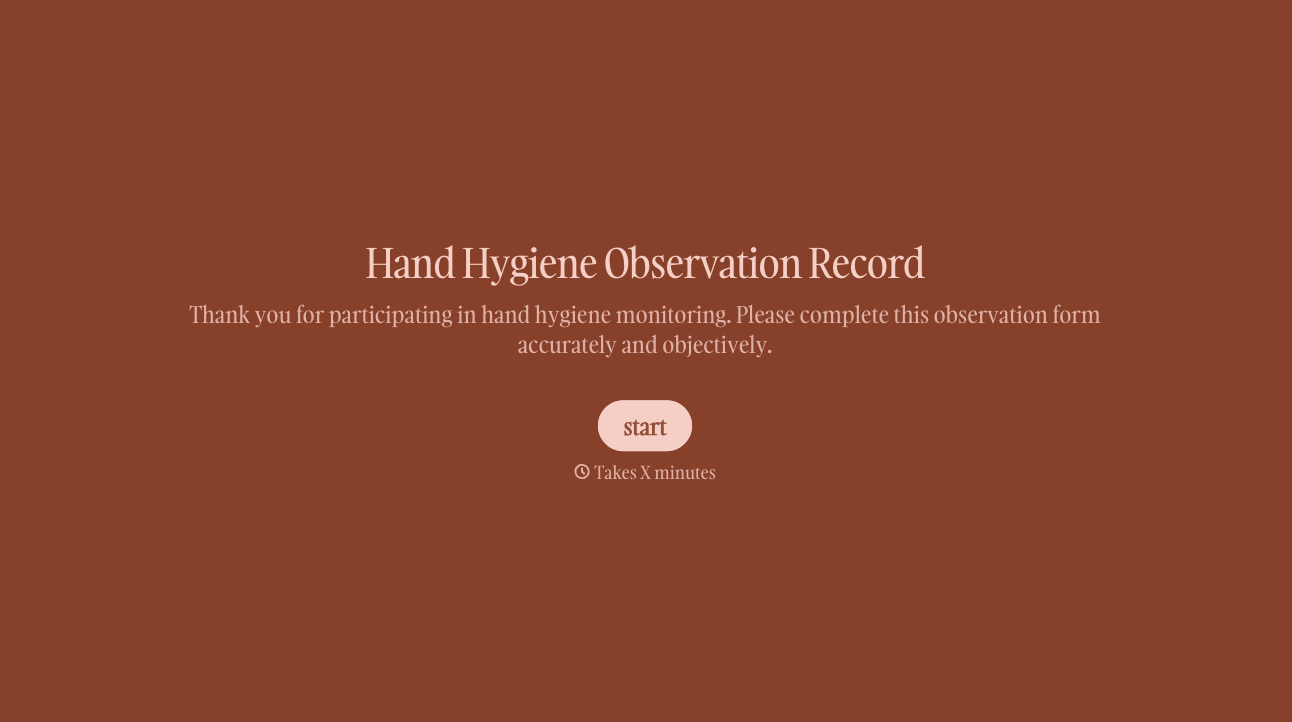 Hand Hygiene Observation Form Template