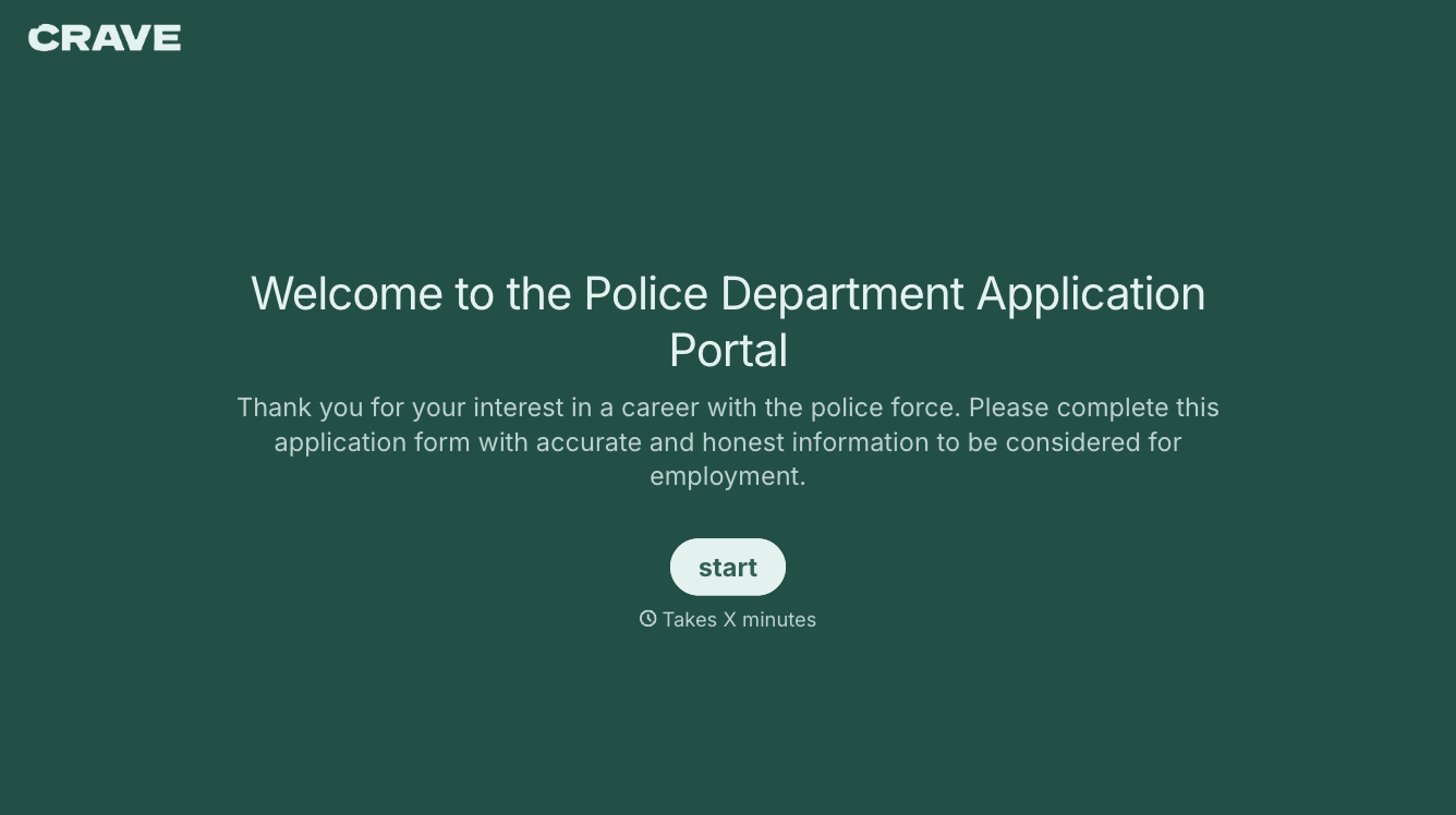 Police Job Application Form