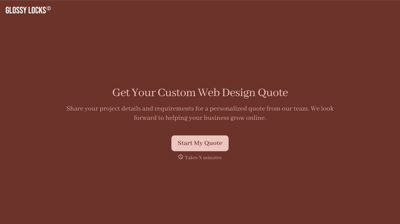 Web design quote form