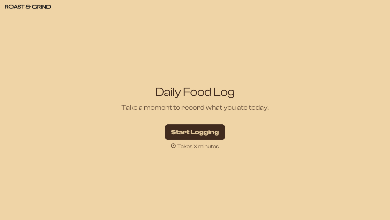 Daily food log form