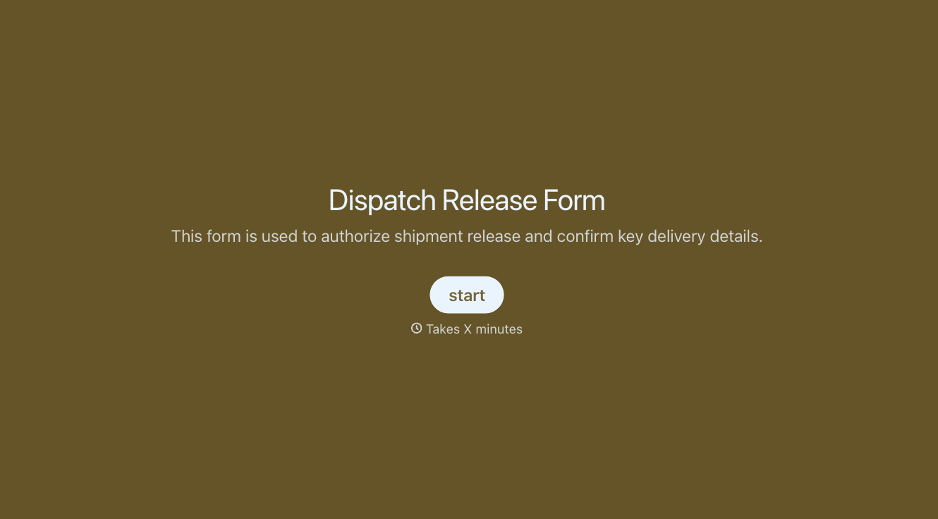 Dispatch release form