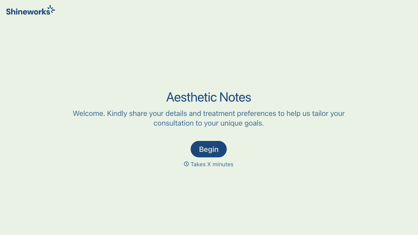 Aesthetic note form