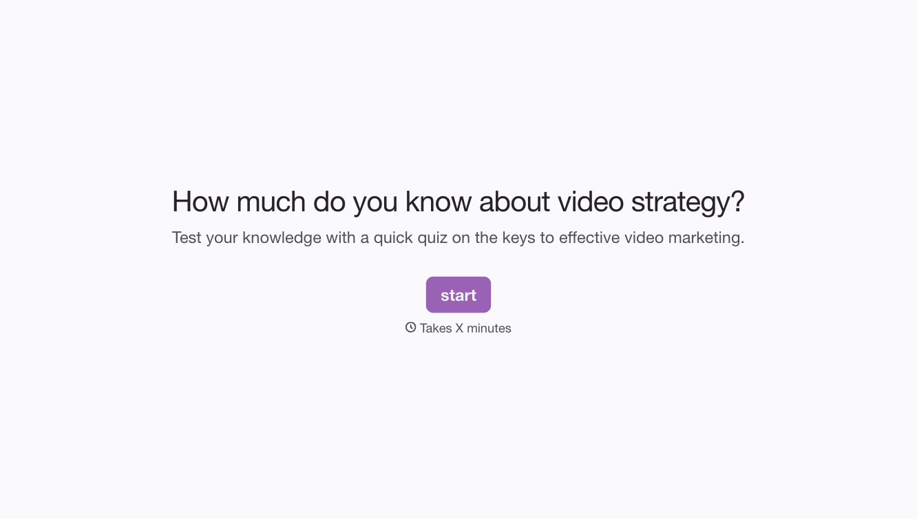 Video Quiz Form