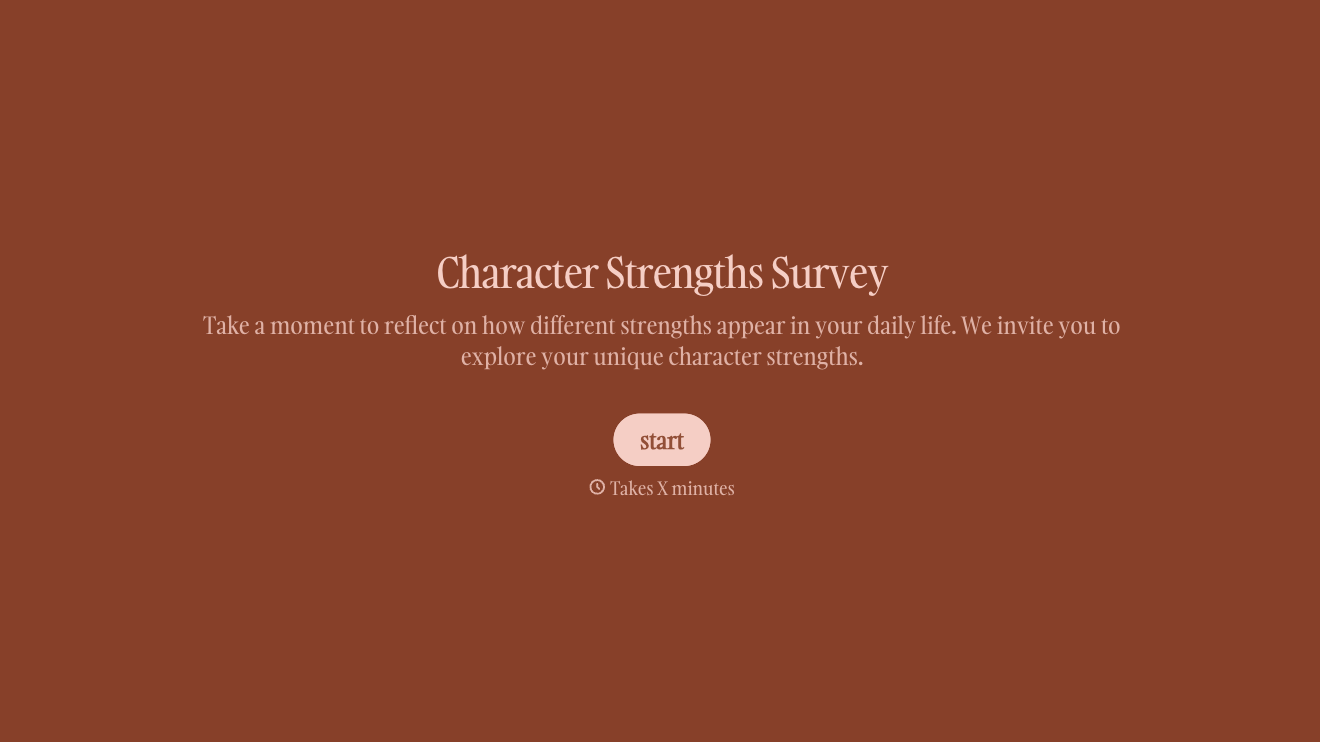 Character Strengths Survey Form