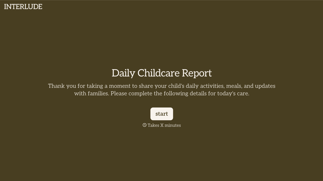 Childcare Daily Report Form