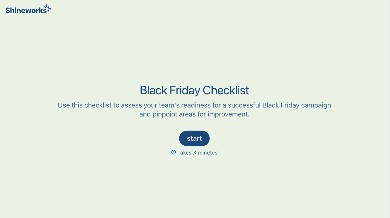 Black Friday Checklist Form Template
