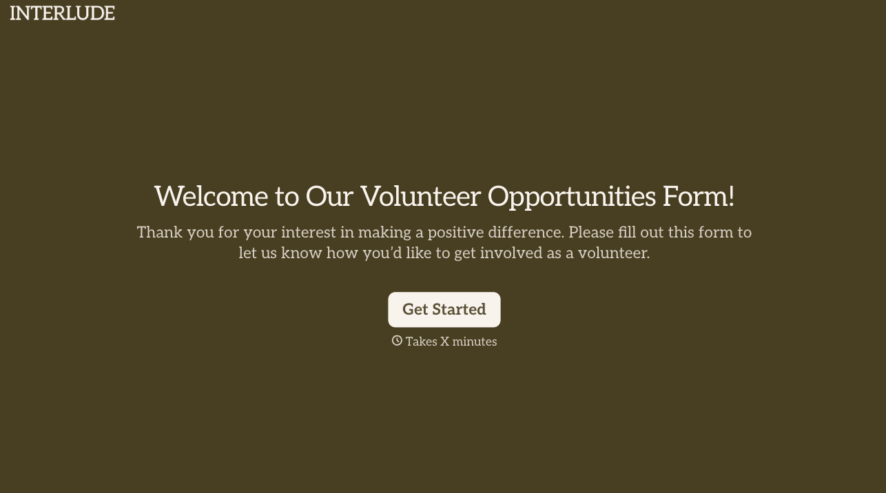 Volunteer Sign-Up Form Template