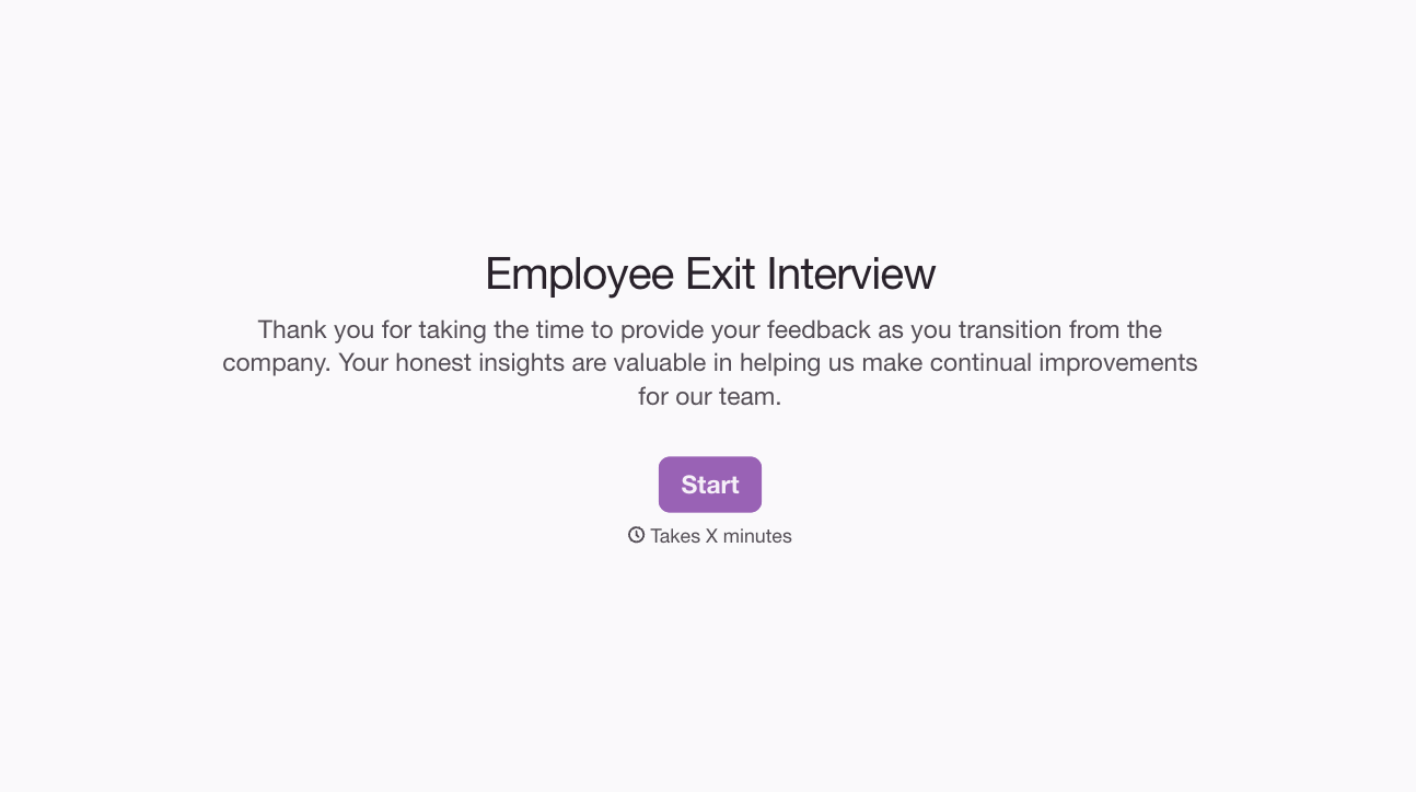Employee Exit Interview Form Template