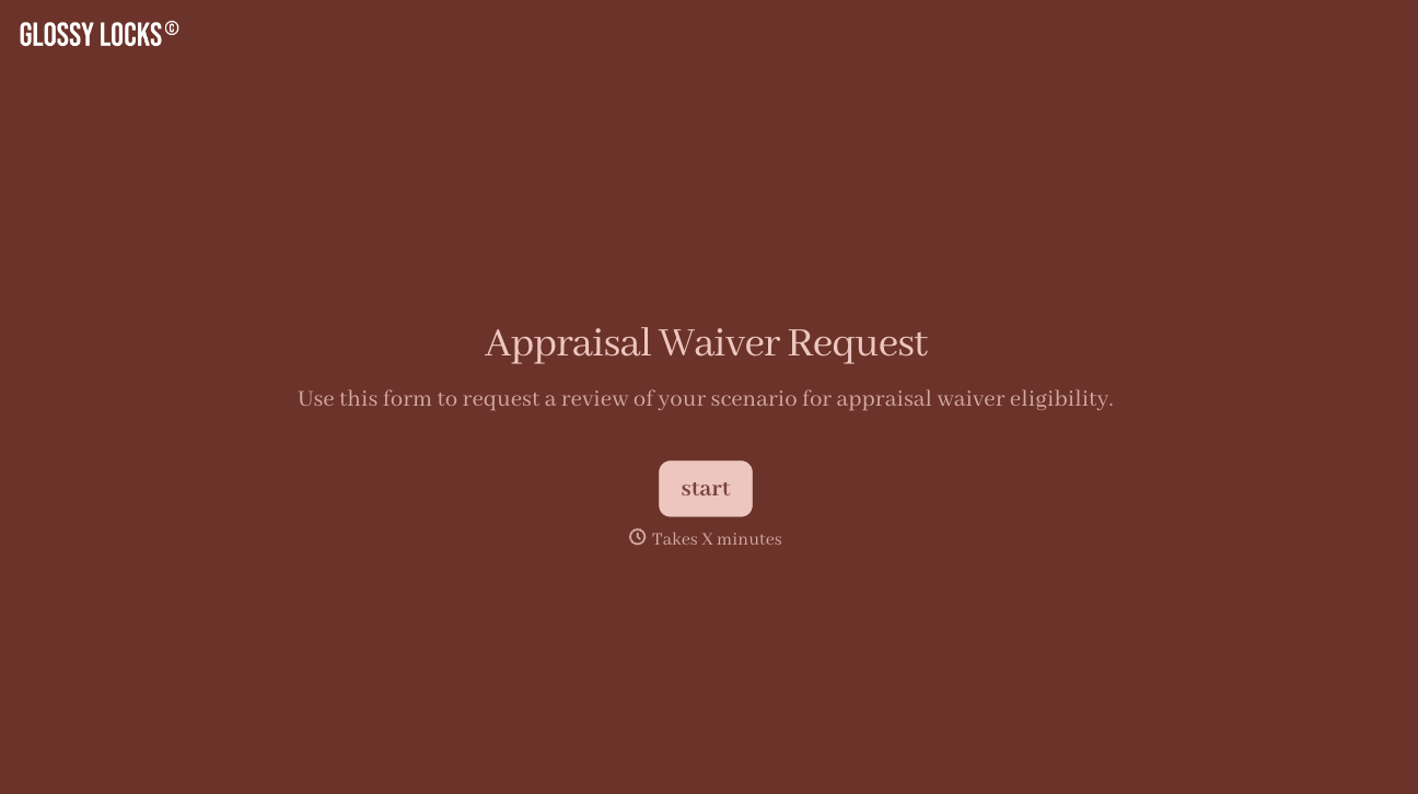 Appraisal Waiver Form Template