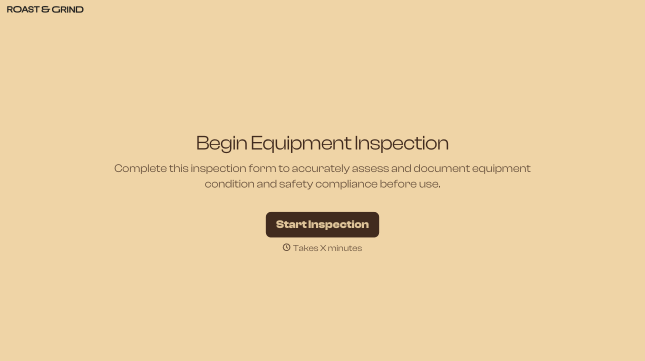 Equipment Inspection Form