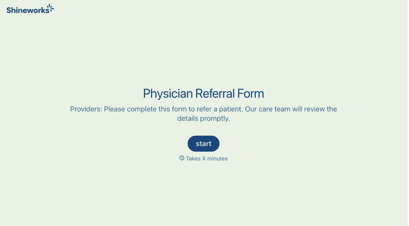 Physician Referral Form Template