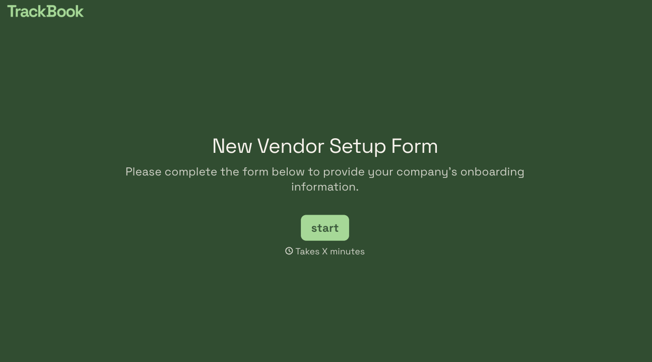 New Vendor Setup Form Template