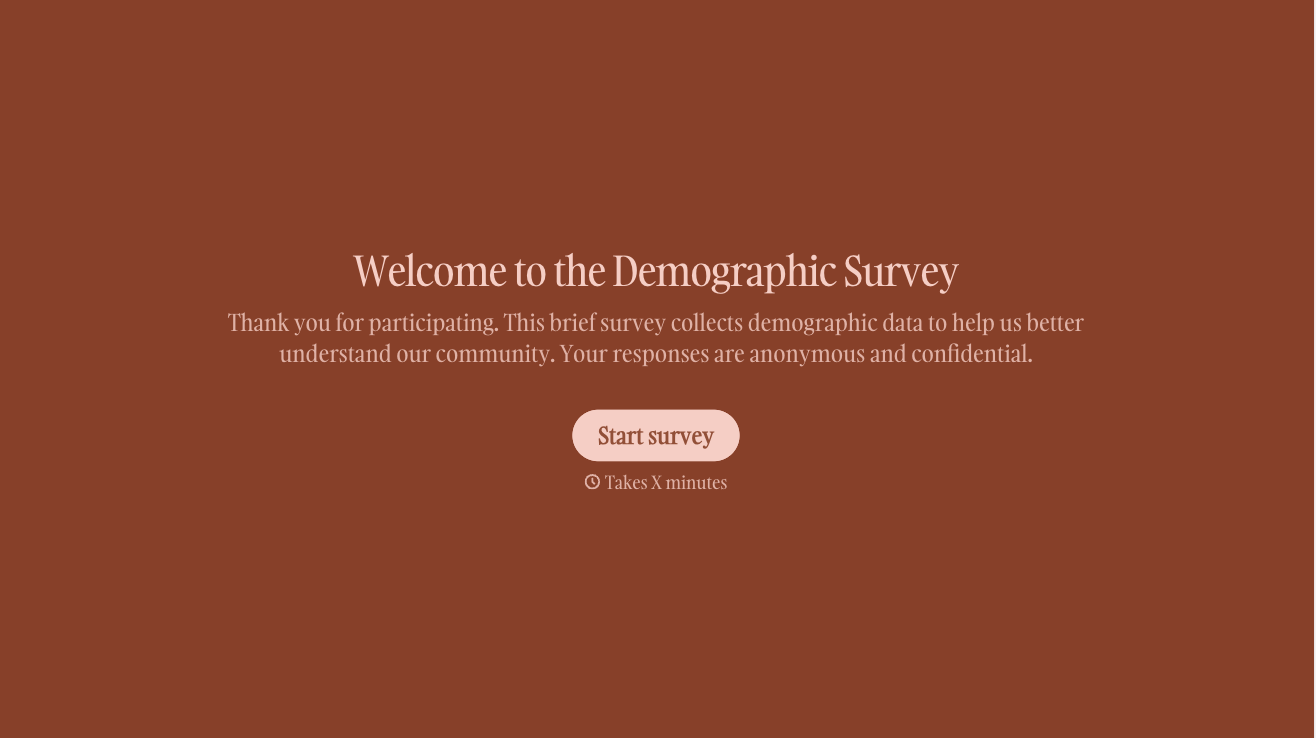 Demographic Survey Form Template