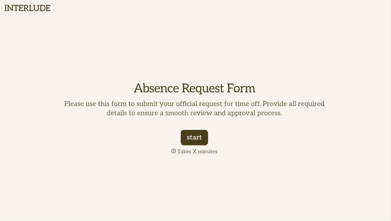 Absence Request Form