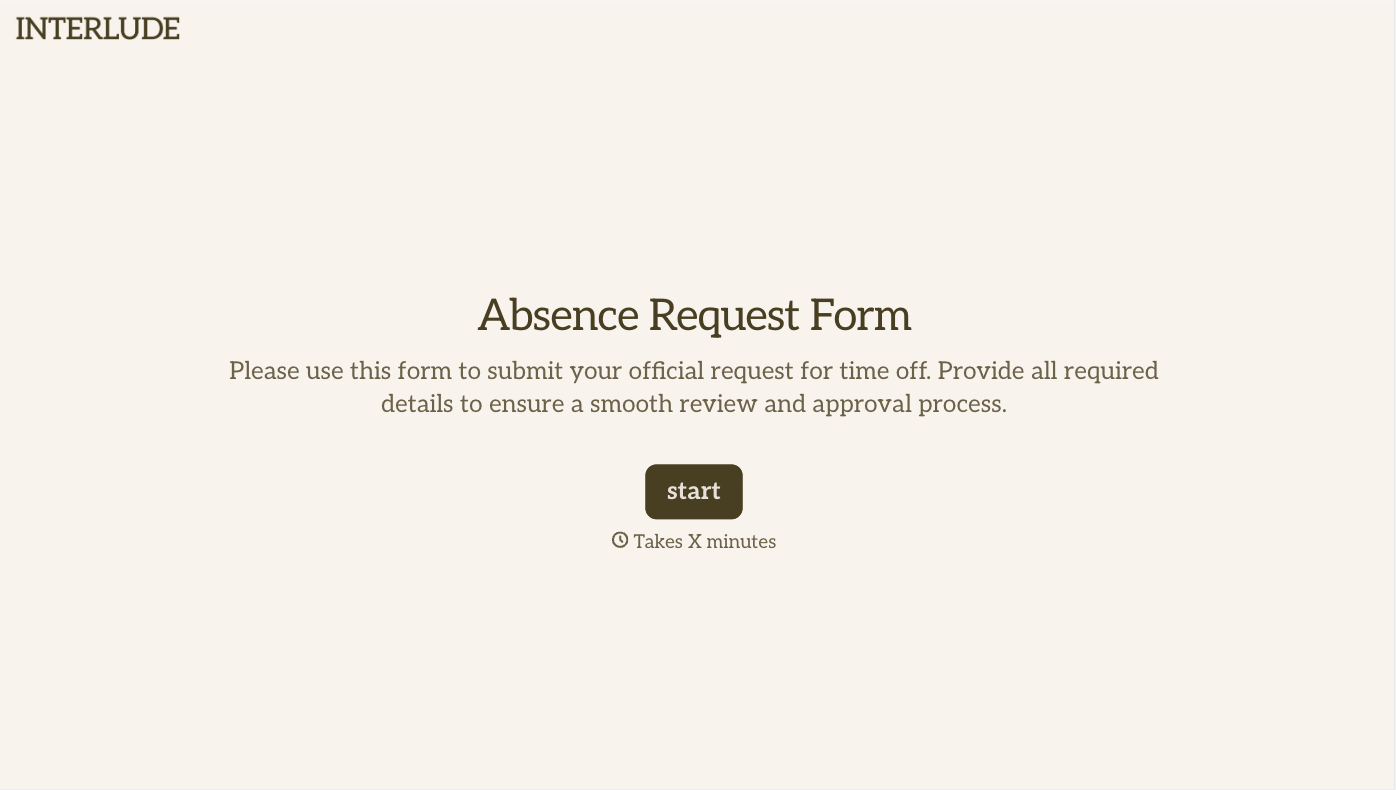 Absence Request Form