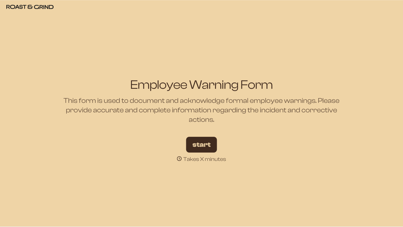 Employee Warning Form
