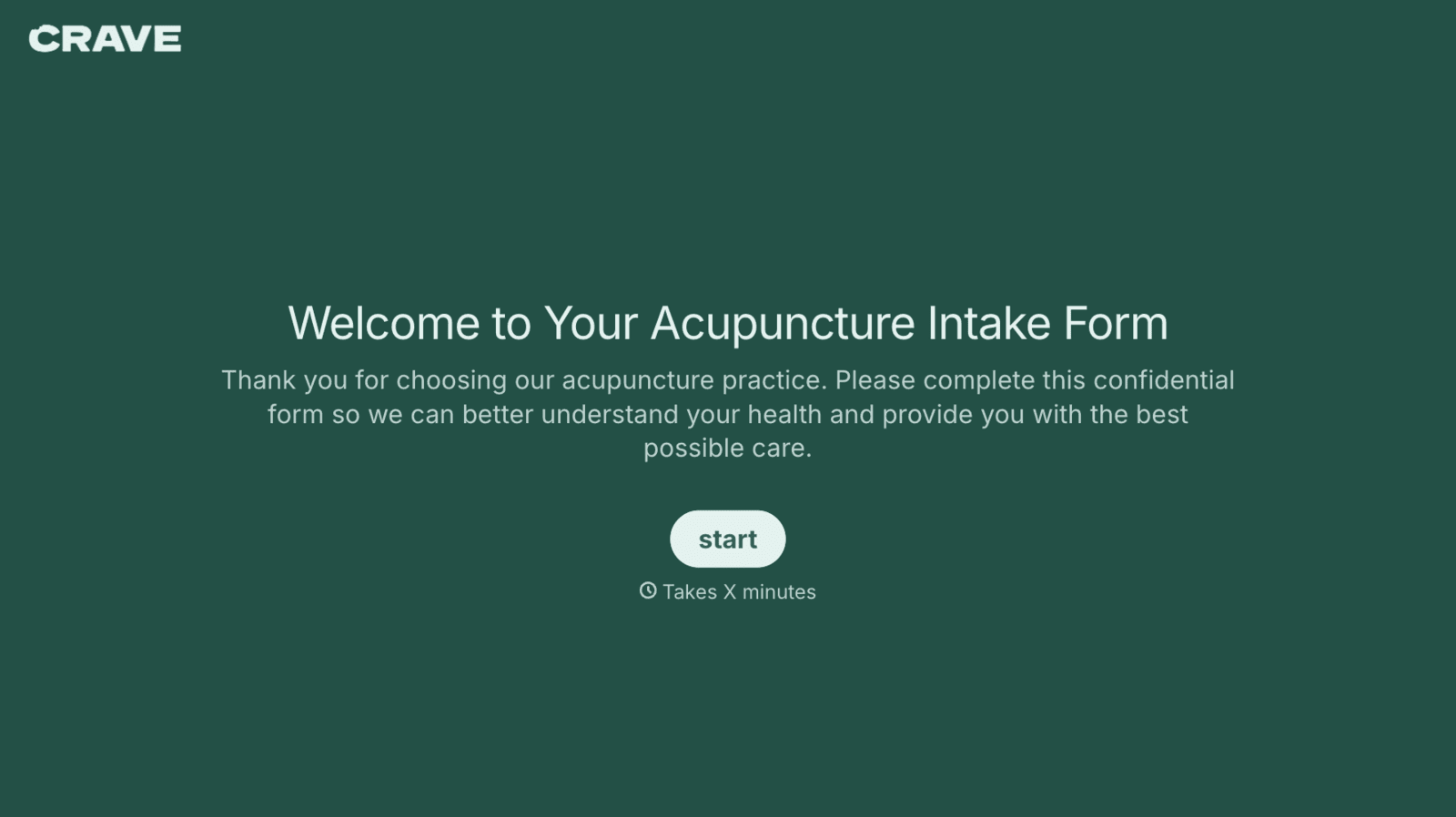 Acupuncture Intake Form Template
