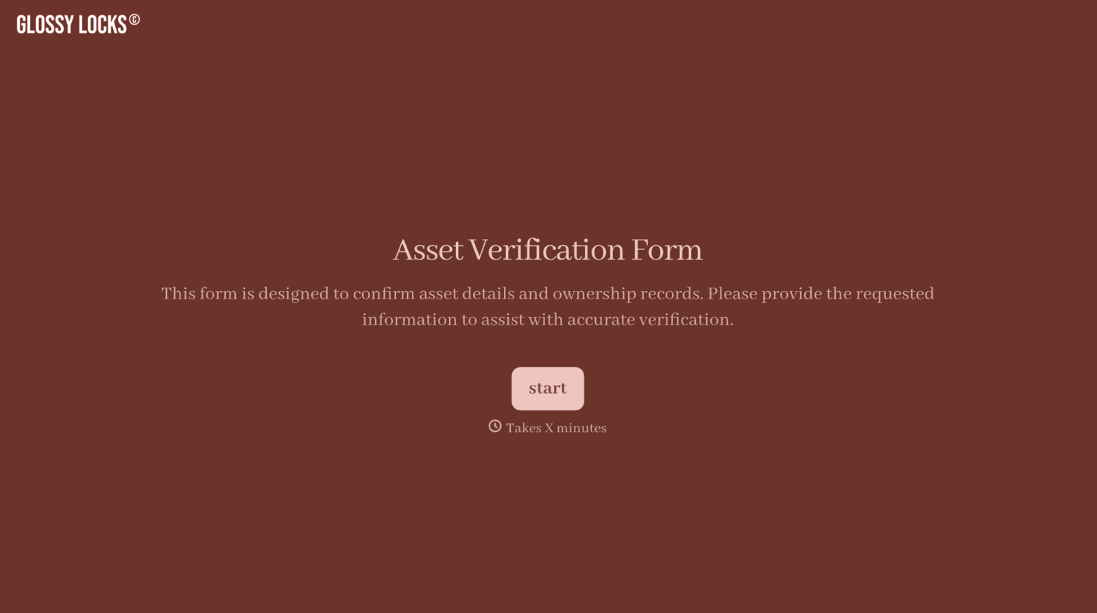 Asset Verification Form