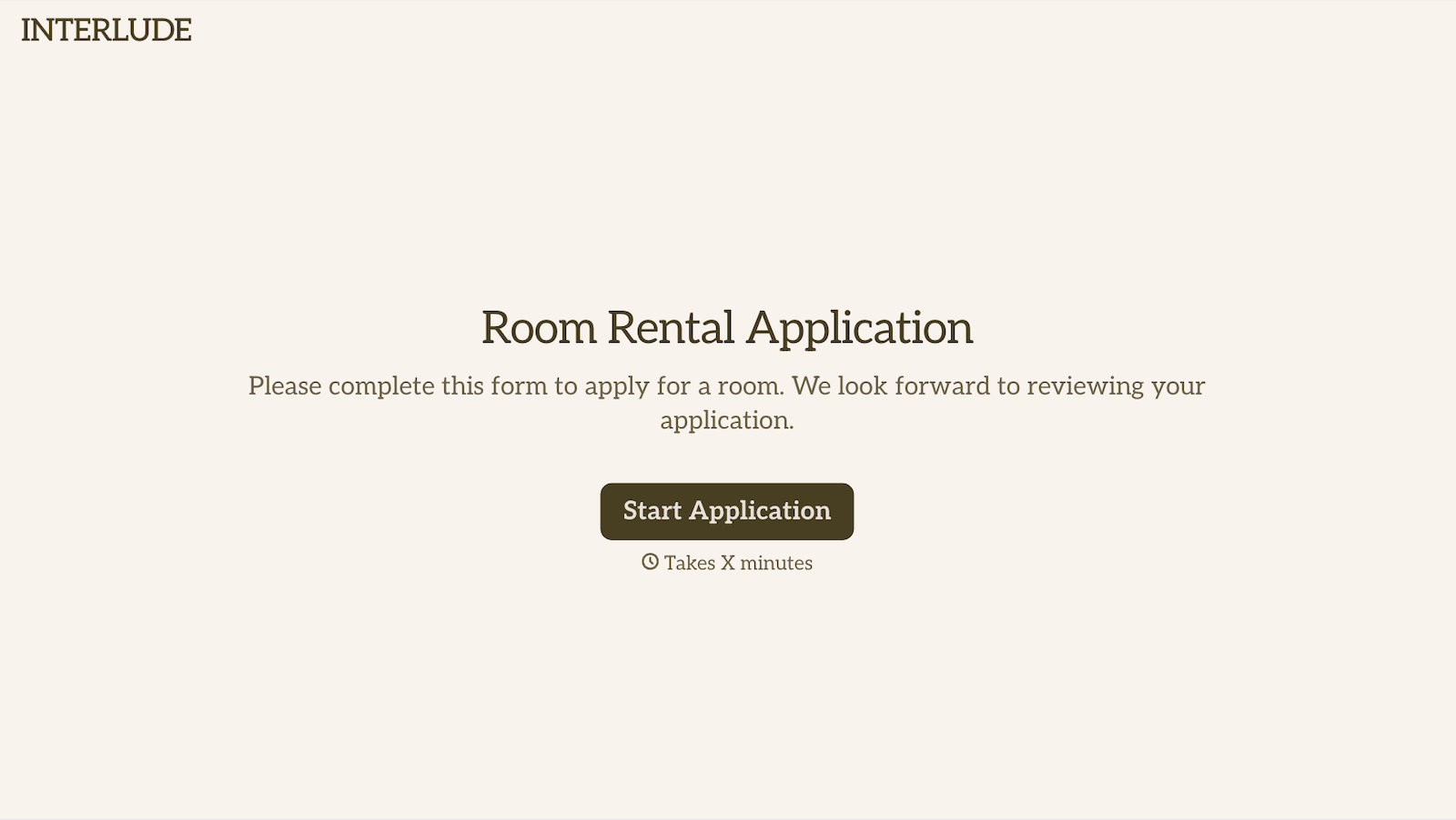Room Rental Application Form