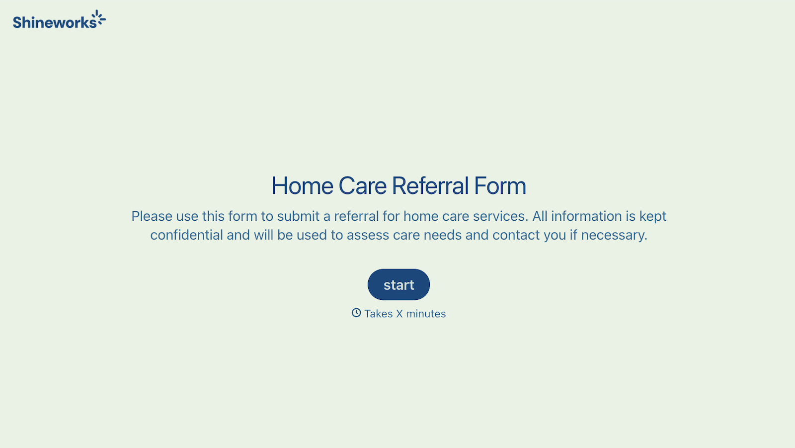 Home care referral form