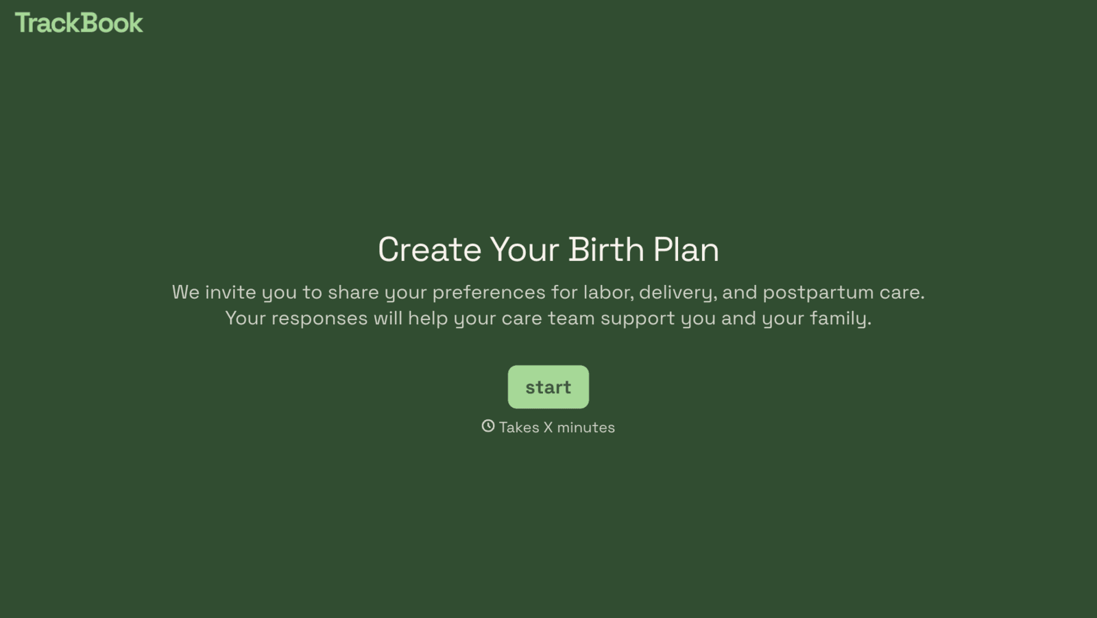 Birth plan form