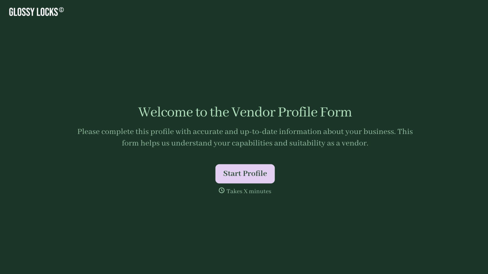Vendor Profile Form Template