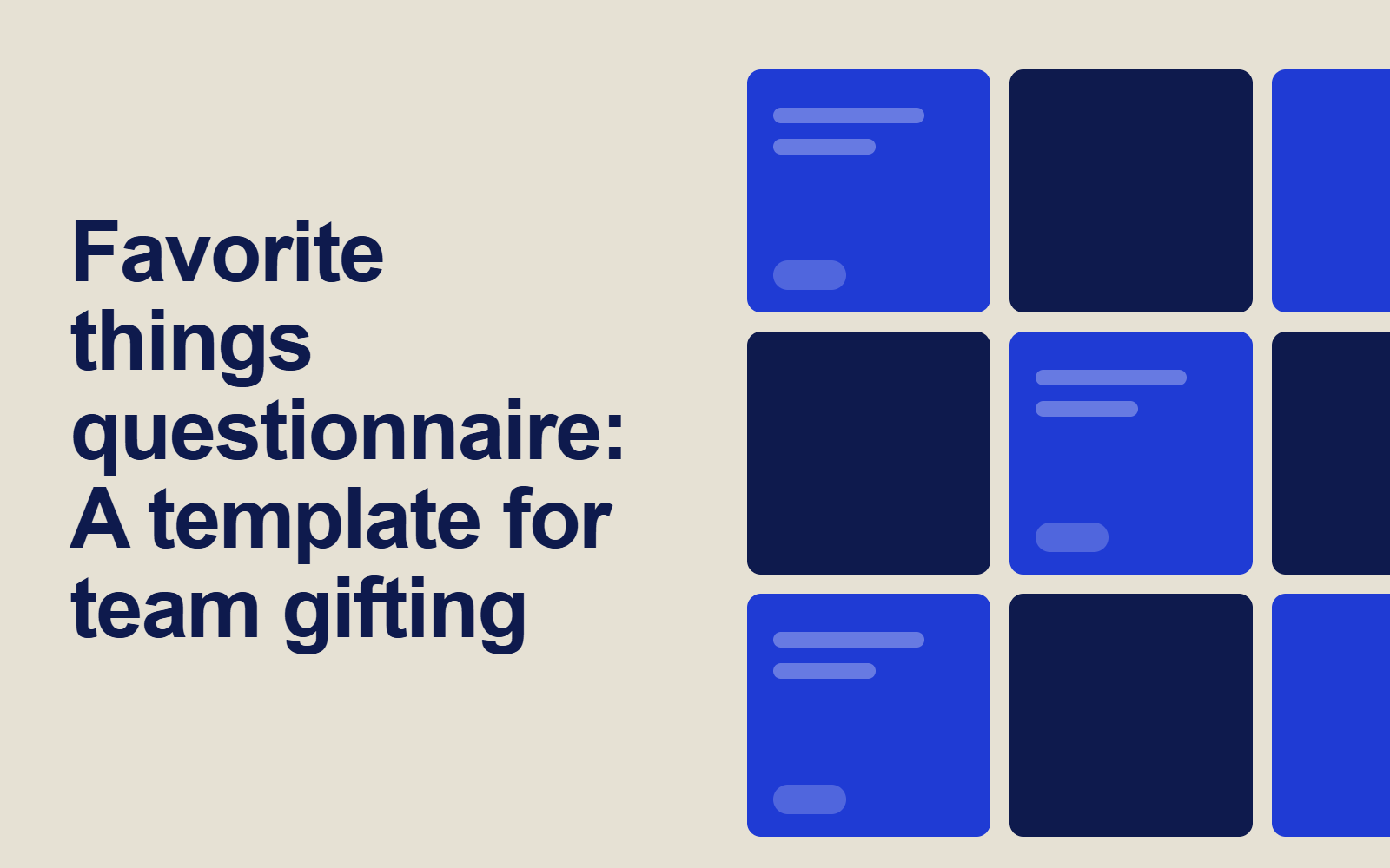 Favorite things questionnaire: A template for team gifting