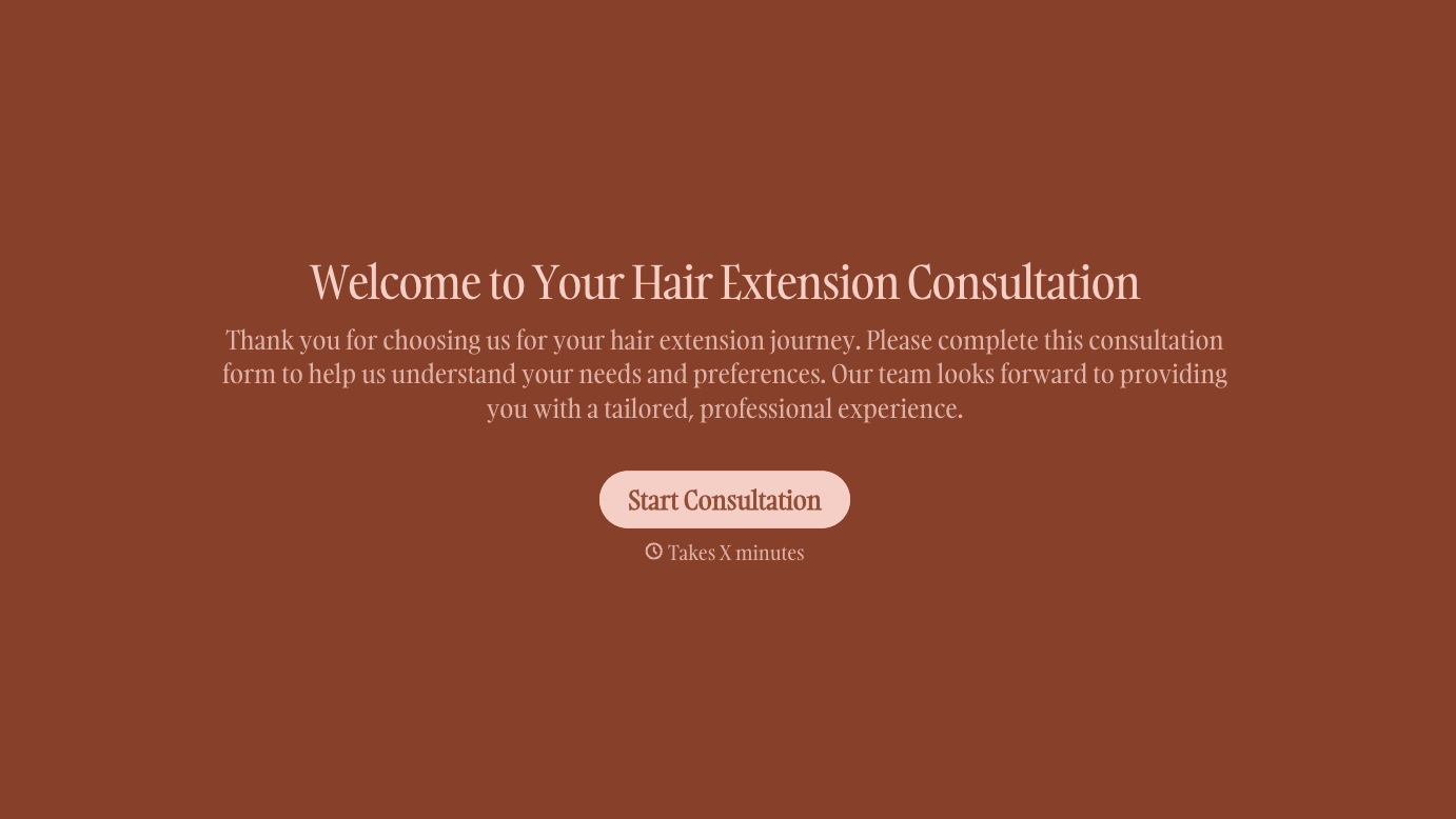Hair Extension Consultation Form