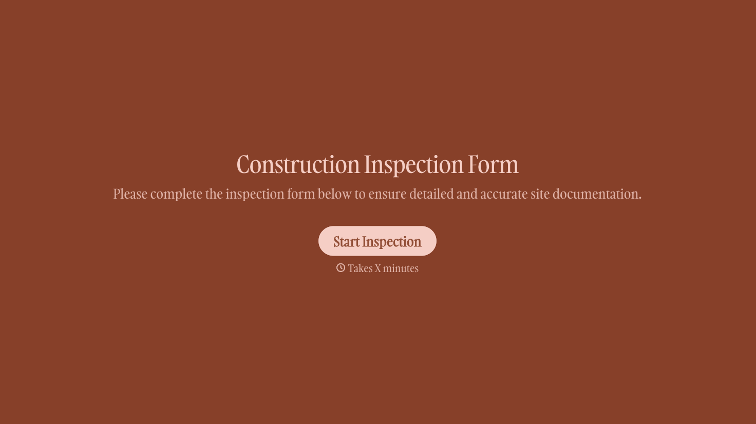 Construction Inspection Form